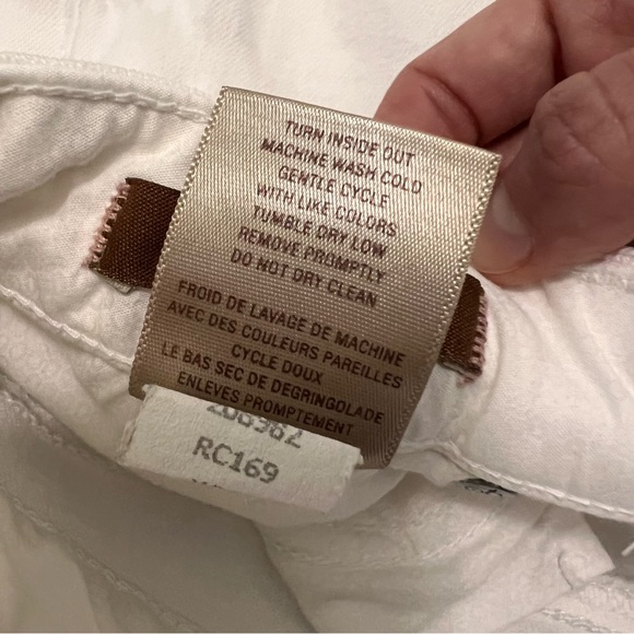 Paige White Low Rise Jeans Cropped Straight Leg - Picture 7 of 12